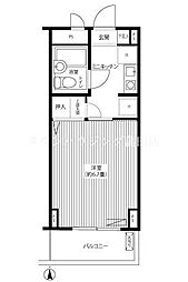 サンハイム ワンルームの間取図画像