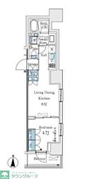 ParkCube大井町レジデンス 1LDKの間取図画像