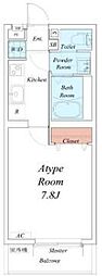 リブリ・鶴見市場 1Kの間取図画像