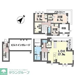 ウィステリア田園調布 3LDKの間取図画像