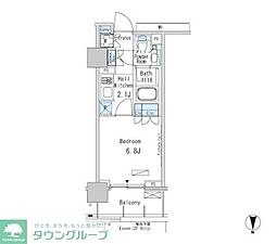 パークアクシス蒲田ステーションゲート 1Kの間取図画像