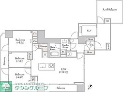 ルミーク北品川 3LDKの間取図画像