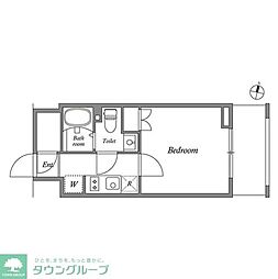 GRANPASEO目黒 1Kの間取図画像