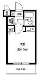 オリンポス大森 1Kの間取図画像