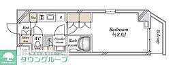 ORETERRACE馬込 1Kの間取図画像