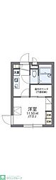 レオパレスカンナ 1Kの間取図画像