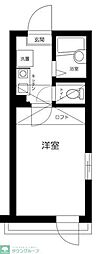マーレ大森町 1Kの間取図画像