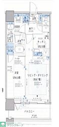 クレストタワー品川シーサイド 1LDKの間取図画像