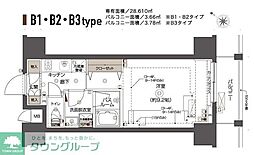 ZOOM西五反田 1Kの間取図画像