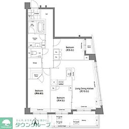 戸越銀座プレイス 3LDKの間取図画像