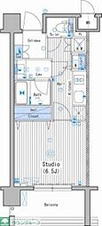 ガーラ大森リバーサイド 1Kの間取図画像