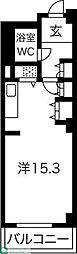アクティ目黒駅前1号棟 1Kの間取図画像