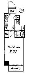 MAKESDESIGN蒲田WEST 1Kの間取図画像