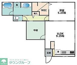 東急大井町線 北千束駅 徒歩1分の賃貸アパート 1階1LDKの間取り