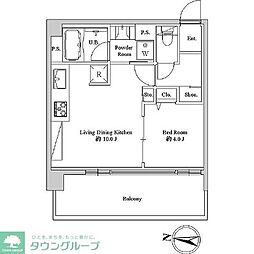 東急池上線 池上駅 徒歩5分の賃貸マンション 7階1LDKの間取り