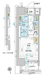 JR京浜東北・根岸線 大森駅 徒歩7分の賃貸マンション 8階1Kの間取り