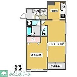 東急池上線 雪が谷大塚駅 徒歩6分の賃貸マンション 1階1LDKの間取り