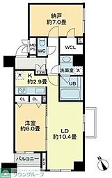 京急本線 京急蒲田駅 徒歩5分の賃貸マンション 12階1SLDKの間取り