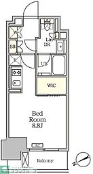 JR京浜東北・根岸線 大森駅 徒歩2分の賃貸マンション 12階ワンルームの間取り