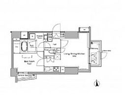 京急本線 青物横丁駅 徒歩5分の賃貸マンション 3階1LDKの間取り