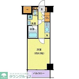 京急本線 梅屋敷駅 徒歩14分の賃貸マンション 7階1Kの間取り