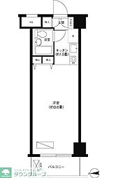 JR京浜東北・根岸線 蒲田駅 徒歩6分の賃貸マンション 2階ワンルームの間取り