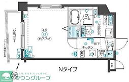 東急池上線 蓮沼駅 徒歩5分の賃貸マンション 5階1Kの間取り