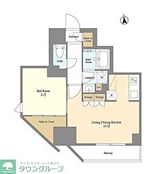 JR京浜東北・根岸線 蒲田駅 徒歩9分の賃貸マンション 8階1LDKの間取り