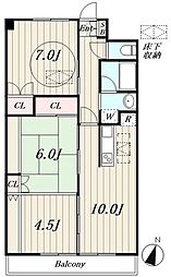 グランサッソ東雪谷 5階3LDKの間取り