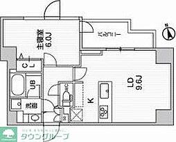 京急本線 大森海岸駅 徒歩6分の賃貸マンション 5階1LDKの間取り