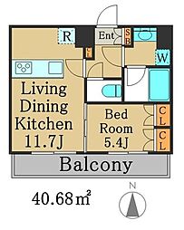 京急本線 大森海岸駅 徒歩7分の賃貸マンション 10階1LDKの間取り