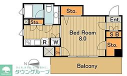 京急本線 新馬場駅 徒歩9分の賃貸マンション 6階1Kの間取り