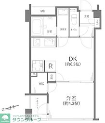 都営三田線 白金高輪駅 徒歩1分の賃貸マンション 4階1LDKの間取り