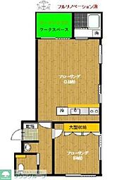 東京メトロ南北線 白金台駅 徒歩6分の賃貸マンション 3階1LDKの間取り