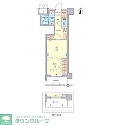東急多摩川線 武蔵新田駅 徒歩5分の賃貸マンション 5階1LDKの間取り