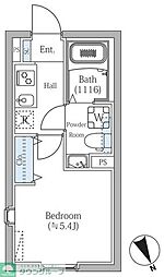 エスジーコート学芸大学 1Kの間取図画像