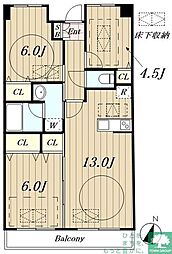 グランサッソ東雪谷 3LDKの間取図画像