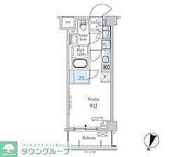パークアクシス馬込レジデンス ワンルームの間取図画像