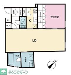 バードパーク 1LDKの間取図画像