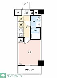 ジェノヴィアお花茶屋2スカイガーデン 1Kの間取図画像