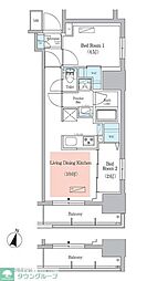 アーバネックス千代田淡路町 2LDKの間取図画像