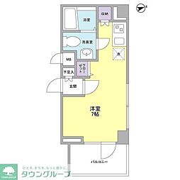 リバーレ秋葉原 ワンルームの間取図画像