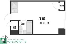 日興パレスビル渋谷 ワンルームの間取図画像