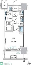 プラネソシエ西新井 1Kの間取図画像