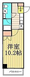 高砂桜喜 1Kの間取図画像