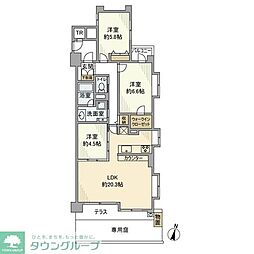ライオンズヴィアーレ北綾瀬弐番館 3LDKの間取図画像