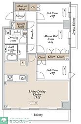 HF東尾久レジデンス 3LDKの間取図画像