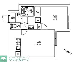 文京区小石川3丁目マンション 1LDKの間取図画像