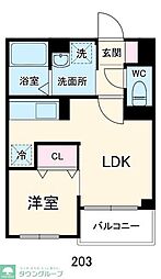 Tres美麗(トレスビレイ) 1LDKの間取図画像