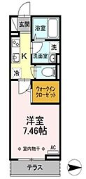 アネシス 1Kの間取図画像